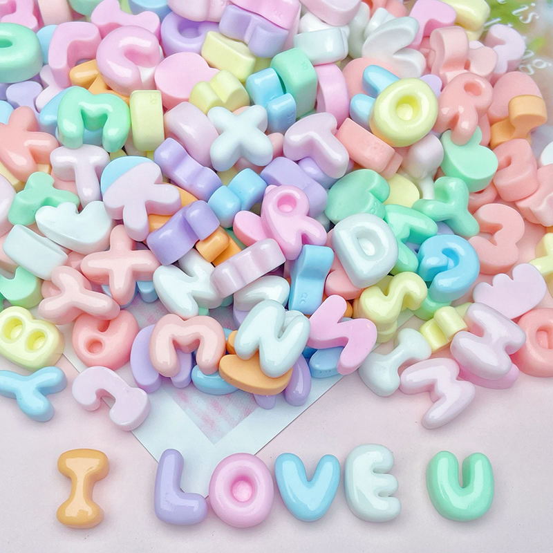 New20個入り ミニレター 混合樹脂アクセサリー ABCD - Resin Art Alphabet のレビューと価格