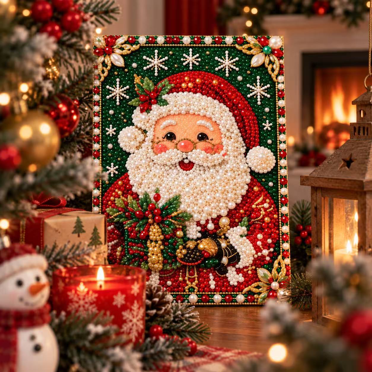 クリスマスDIYパールペイントキット、クリスマスパールペイン - Resin Art Wallpaper のレビューと価格