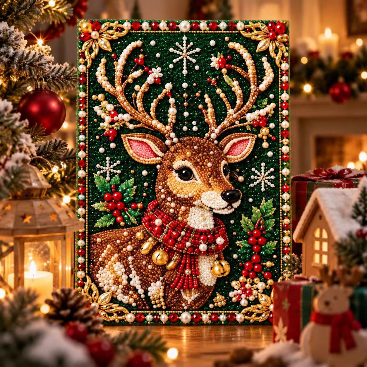 クリスマスDIYパールペイントキット、クリスマスパールペイン - Resin Art Wallpaper のレビューと価格